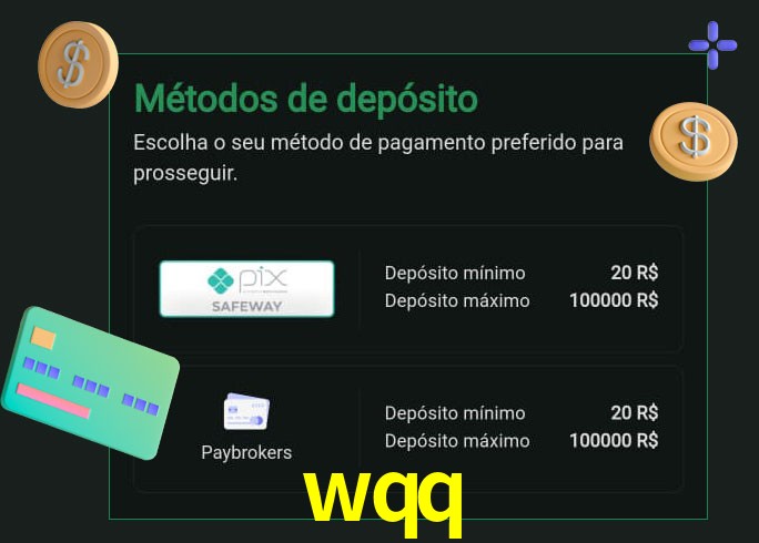 O cassino wqq oferece uma grande variedade de métodos de pagamento